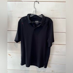 Rhone Men's Black Polo Shirt, size large, EUC, see photos
